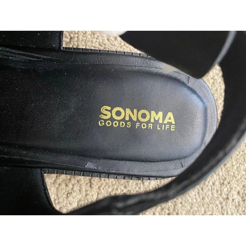 Sonoma Goods For Life Gatsyn Slingback Loafers in Black Womens Size 10
